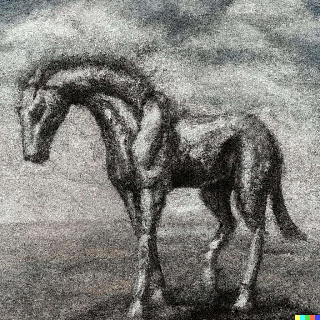 a horse, Peter Gric print
